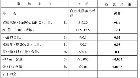 质量标准