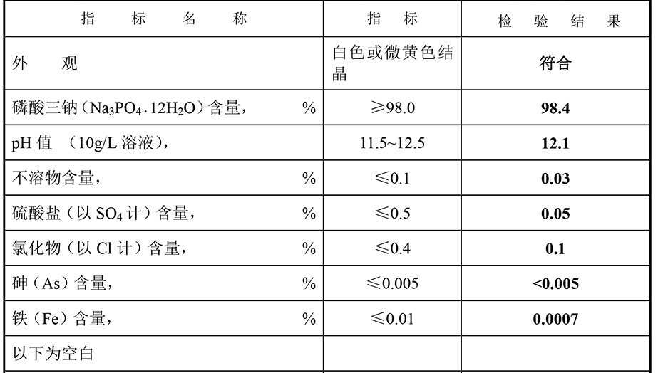 质量标准